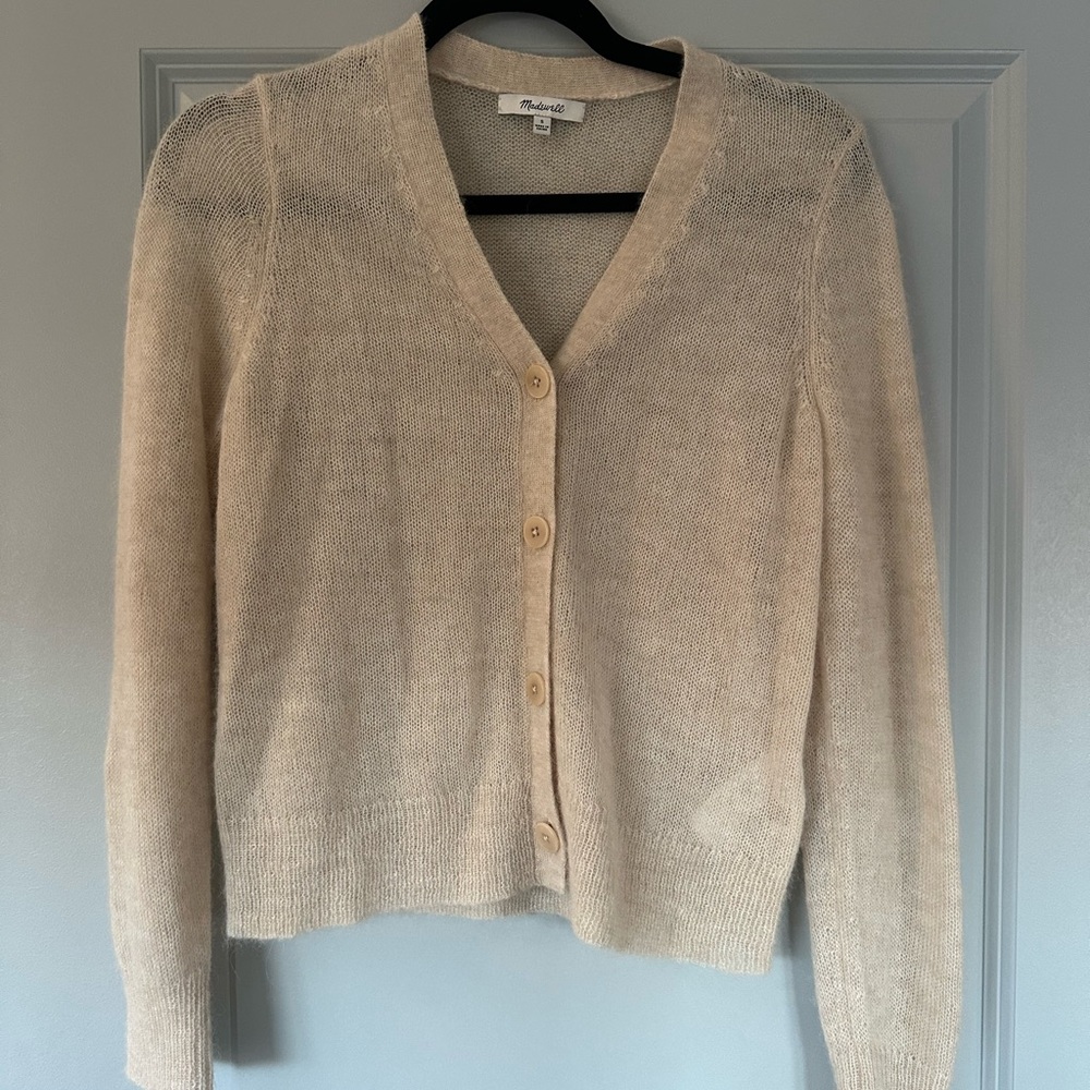 Madewell Light Tan Cardigan Sweater